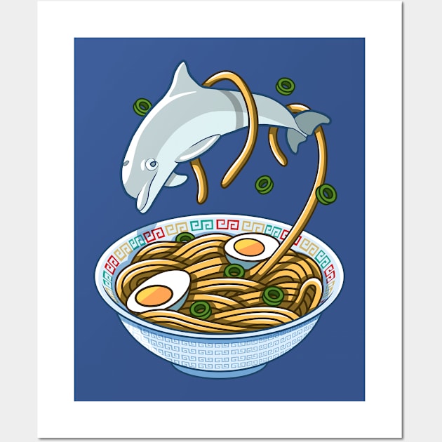 Ramen Dolphin Wall Art by albertocubatas